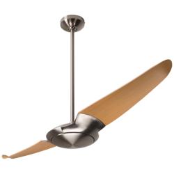 56&quot; Modern Fan IC/Air2 DC Nickel Maple Ceiling Fan with Remote