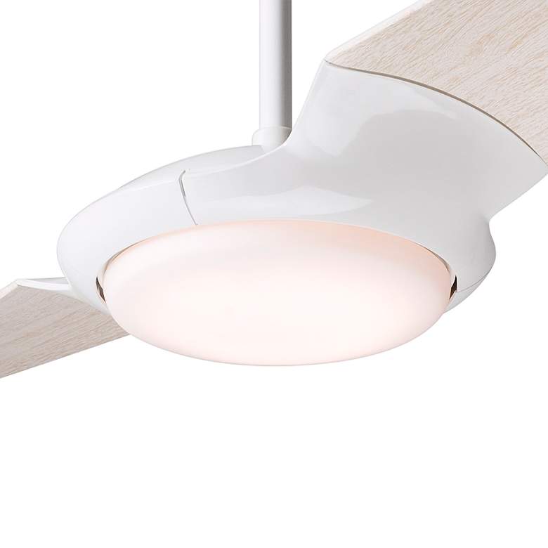 Image 3 56" Modern Fan IC/Air2 DC Whitewash LED Damp Rated Fan with Remote more views