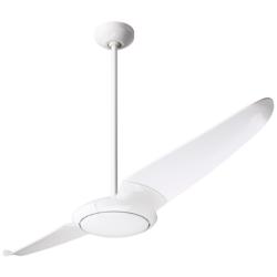 56&quot; Modern Fan IC/Air2 Gloss White 2-Blade Damp Rated Fan with Remote
