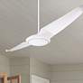 56" Modern Fan IC/Air2 Gloss White 2-Blade Damp Rated Fan with Remote