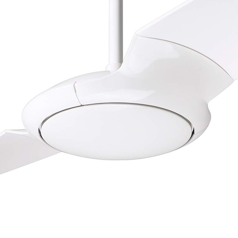 Image 3 56" Modern Fan IC/Air2 Gloss White 2-Blade Damp Rated Fan with Remote more views