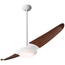 56&quot; Modern Fan IC/Air2 Gloss White Mahogany LED Damp Fan with Remote