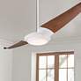 56" Modern Fan IC/Air2 Gloss White Mahogany LED Damp Fan with Remote