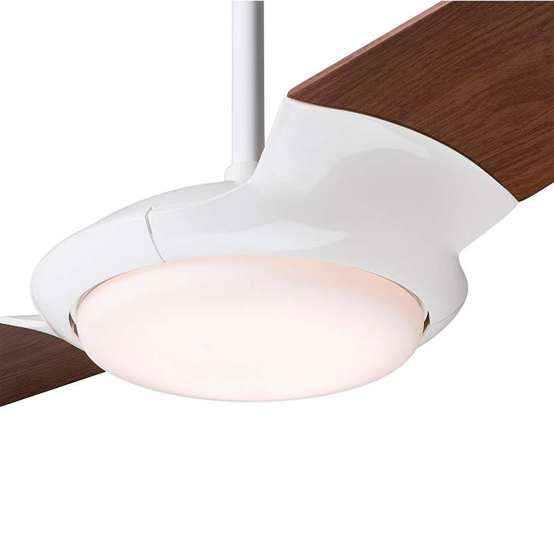 Image 3 56" Modern Fan IC/Air2 Gloss White Mahogany LED Damp Fan with Remote more views