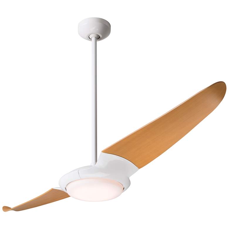 Image 2 56" Modern Fan IC/Air2 Gloss White Maple LED Damp Fan with Remote