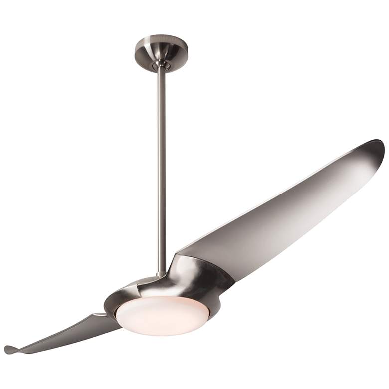 Image 2 56" Modern Fan IC/Air2 LED Damp Nickel 2-Blade Ceiling Fan with Remote