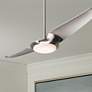 56" Modern Fan IC/Air2 LED Damp Nickel 2-Blade Ceiling Fan with Remote