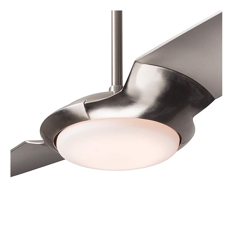 Image 3 56" Modern Fan IC/Air2 LED Damp Nickel 2-Blade Ceiling Fan with Remote more views
