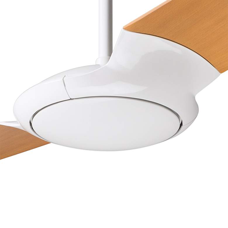 Image 3 56 inch Modern Fan IC/Air2 White Maple Damp Rated 2-Blade Fan with Remote more views