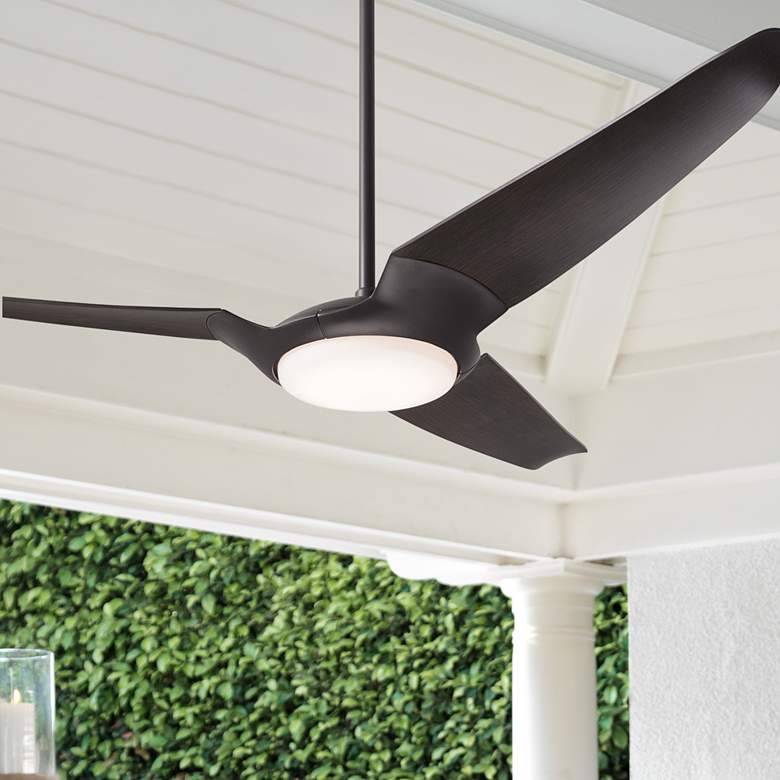 Image 1 56" Modern Fan IC/Air3 Bronze and Ebony Damp Rated LED Fan with Remote