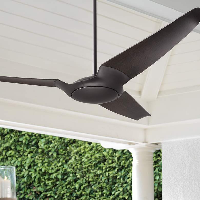 Image 1 56" Modern Fan IC/Air3 Bronze Ebony Damp Rated Ceiling Fan with Remote