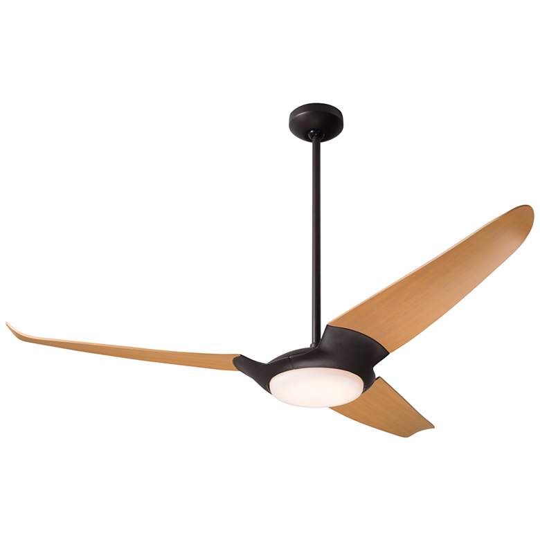 Image 2 56" Modern Fan IC/Air3 DC Bronze and Maple LED Ceiling Fan with Remote