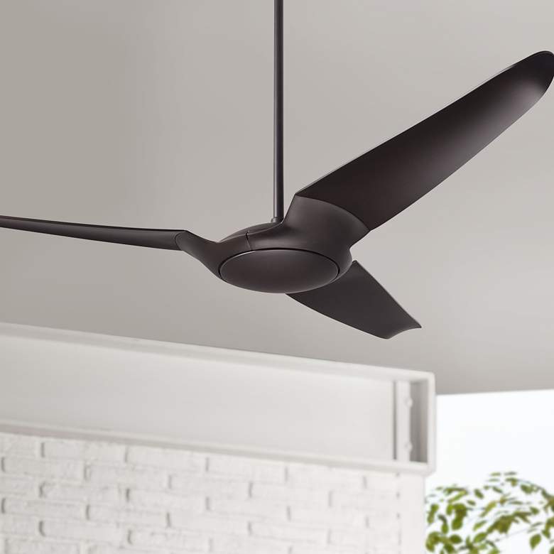 Image 1 56" Modern Fan IC/Air3 DC Bronze Damp Rated Ceiling Fan with Remote