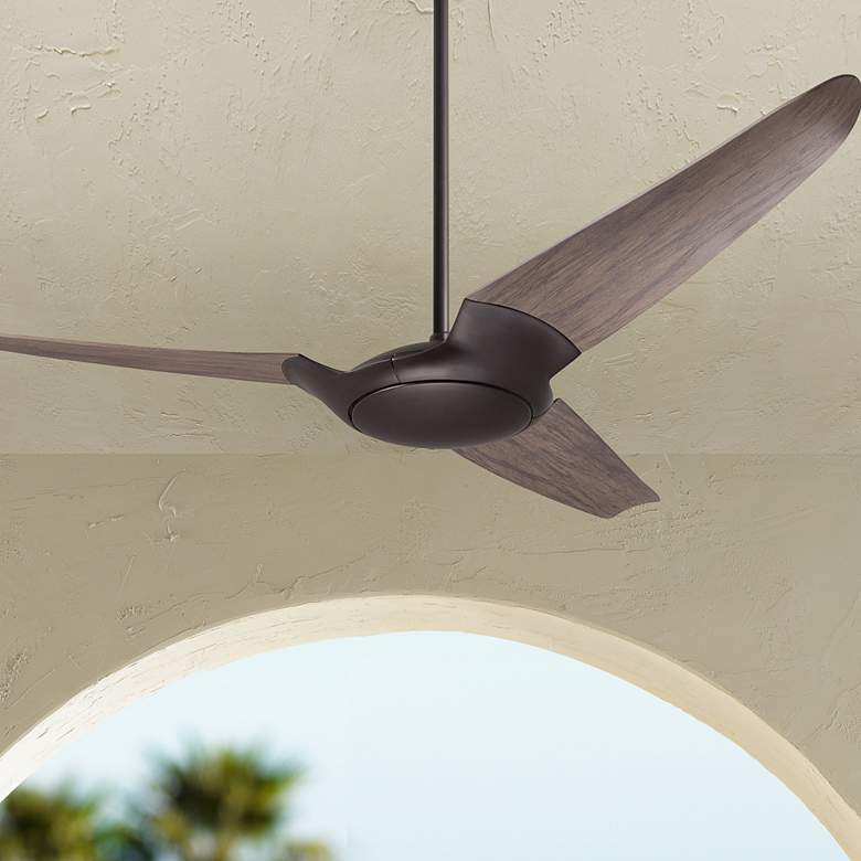 Image 1 56 inch Modern Fan IC/Air3 DC Bronze Graywash Damp Rated Fan with Remote