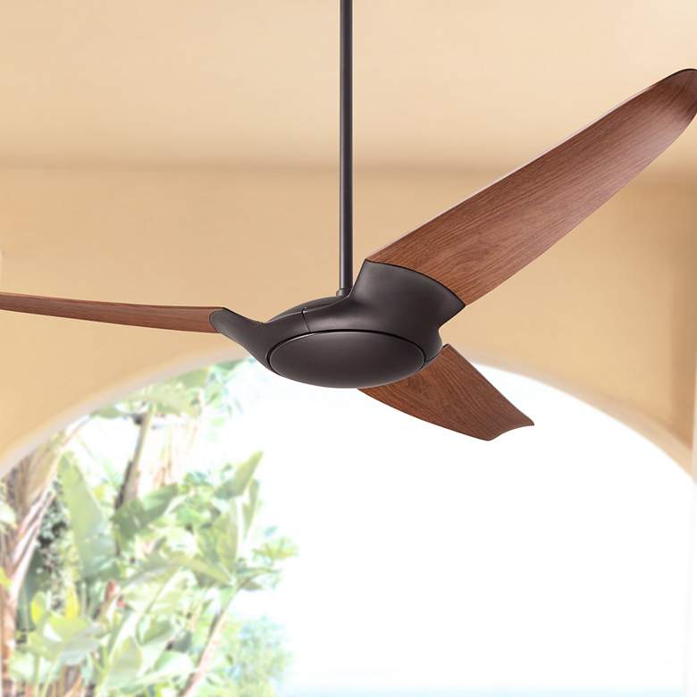 Image 1 56" Modern Fan IC/Air3 DC Bronze Mahogany Damp Rated Fan with Remote