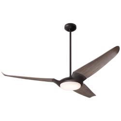 56&quot; Modern Fan IC/Air3 DC Dark Bronze Graywash LED Fan with Remote