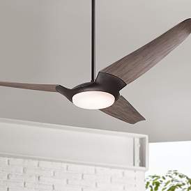 Image1 of 56" Modern Fan IC/Air3 DC Dark Bronze Graywash LED Fan with Remote