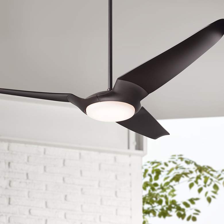 Image 1 56" Modern Fan IC/Air3 DC Dark Bronze LED Ceiling Fan with Remote