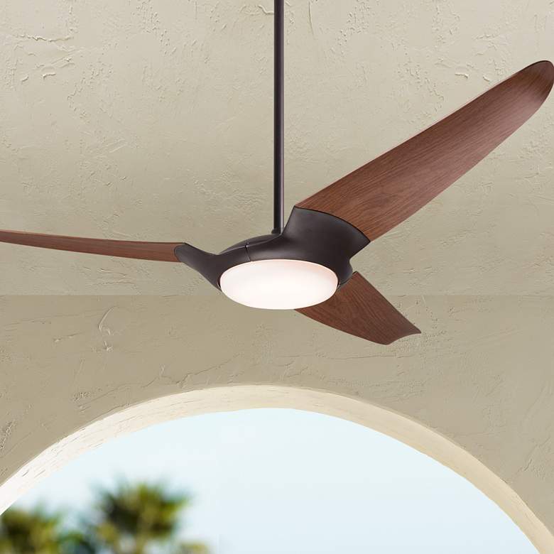 Image 1 56 inch Modern Fan IC/Air3 DC Dark Bronze Mahogany LED Fan with Remote