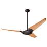 56" Modern Fan IC/Air3 DC Dark Bronze Maple Ceiling Fan with Remote