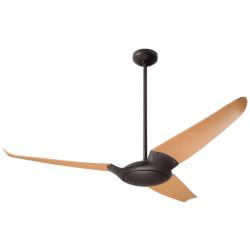 56&quot; Modern Fan IC/Air3 DC Dark Bronze Maple Ceiling Fan with Remote