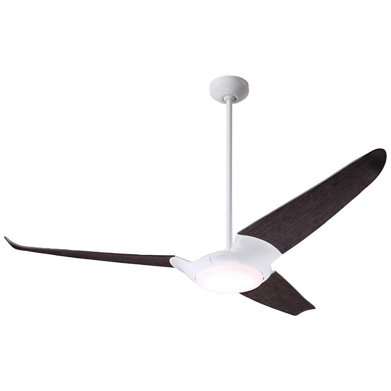 Image 2 56" Modern Fan IC/Air3 DC Gloss White Ebony LED Fan with Remote