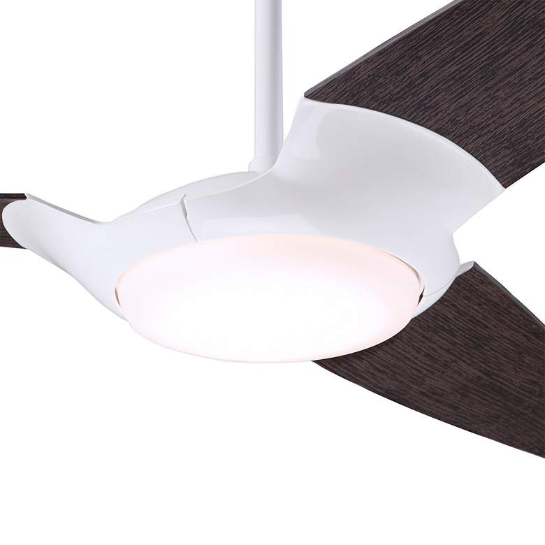 Image 3 56" Modern Fan IC/Air3 DC Gloss White Ebony LED Fan with Remote more views