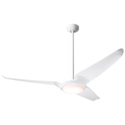56&quot; Modern Fan IC/Air3 DC Gloss White LED Damp Ceiling Fan with Remote