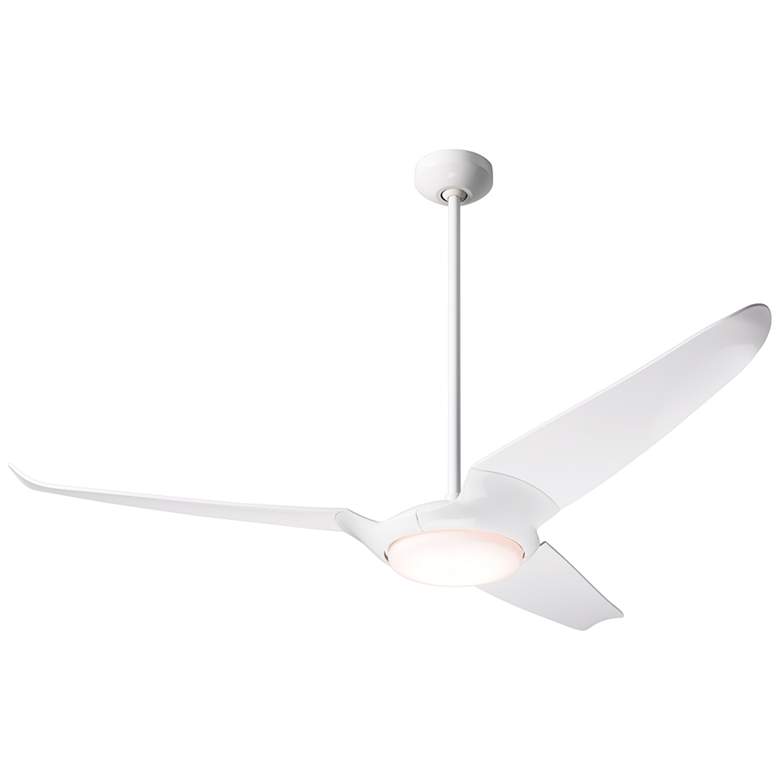 Image 2 56" Modern Fan IC/Air3 DC Gloss White LED Damp Ceiling Fan with Remote