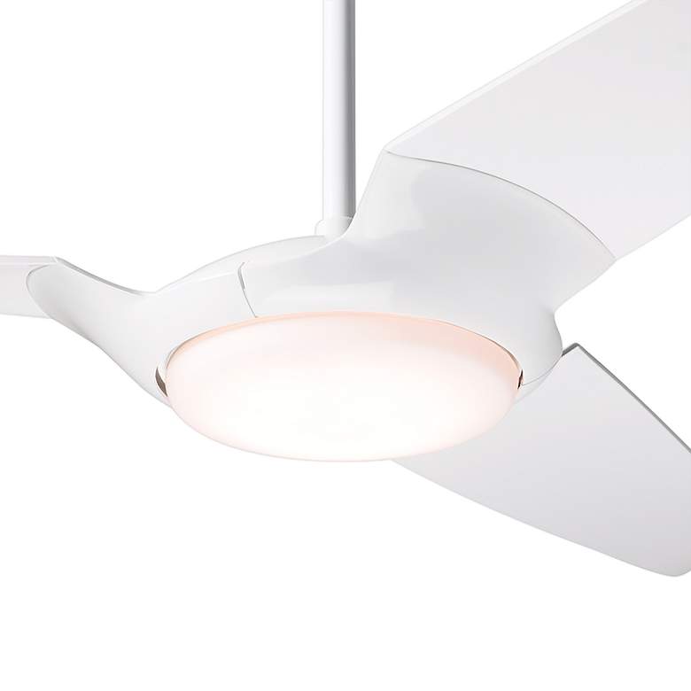 Image 3 56" Modern Fan IC/Air3 DC Gloss White LED Damp Ceiling Fan with Remote more views