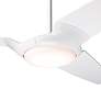 56" Modern Fan IC/Air3 DC Gloss White LED Damp Ceiling Fan with Remote