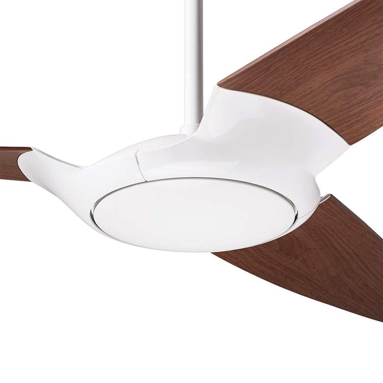 Image 3 56" Modern Fan IC/Air3 DC Gloss White Mahogany Ceiling Fan with Remote more views
