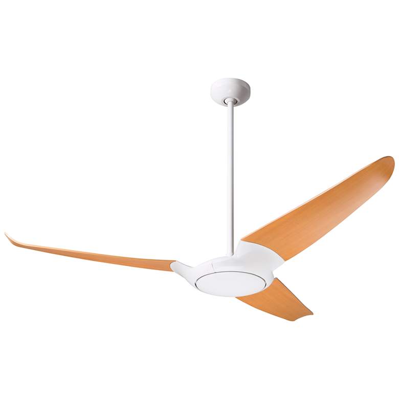 Image 2 56 inch Modern Fan IC/Air3 DC Gloss White Maple Ceiling Fan with Remote