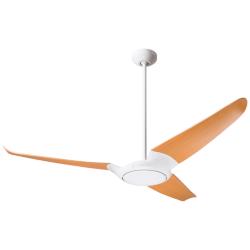 56&quot; Modern Fan IC/Air3 DC Gloss White Maple Ceiling Fan with Remote