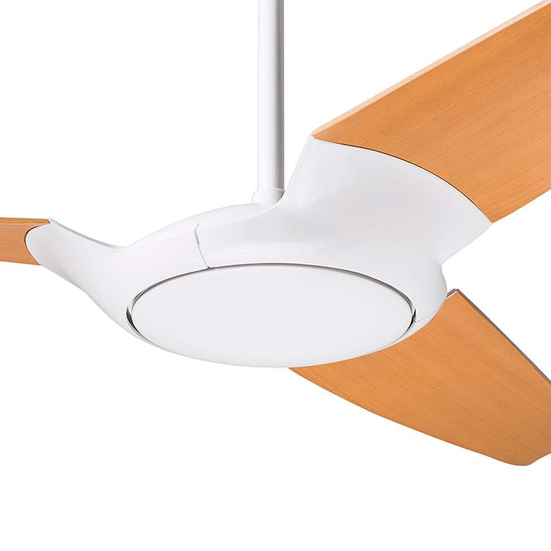 Image 3 56" Modern Fan IC/Air3 DC Gloss White Maple Ceiling Fan with Remote more views
