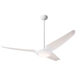 56&quot; Modern Fan IC/Air3 DC Gloss White Whitewash LED Fan with Remote