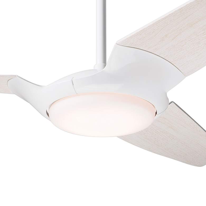 Image 3 56" Modern Fan IC/Air3 DC Gloss White Whitewash LED Fan with Remote more views