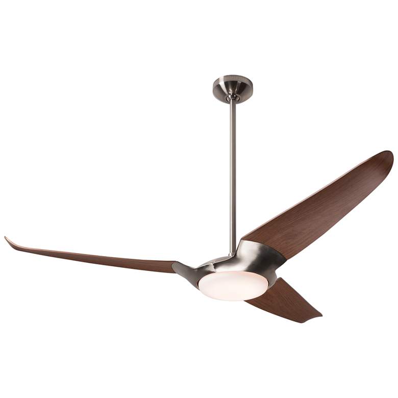 Image 2 56" Modern Fan IC/Air3 DC Nickel and Mahogany LED Fan with Remote