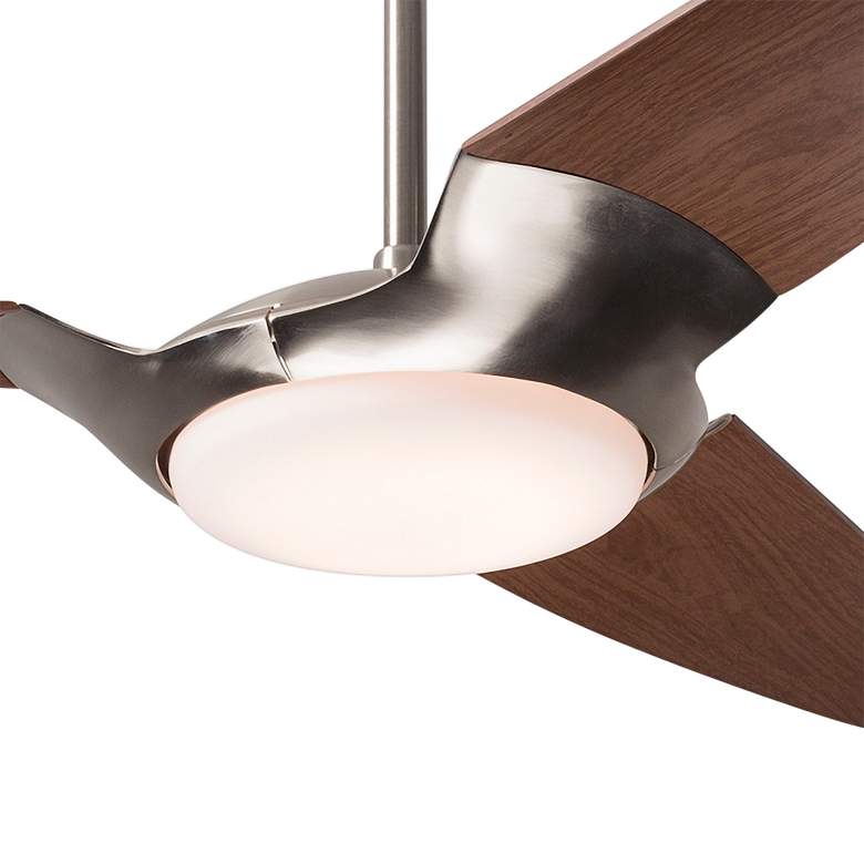 Image 3 56" Modern Fan IC/Air3 DC Nickel and Mahogany LED Fan with Remote more views