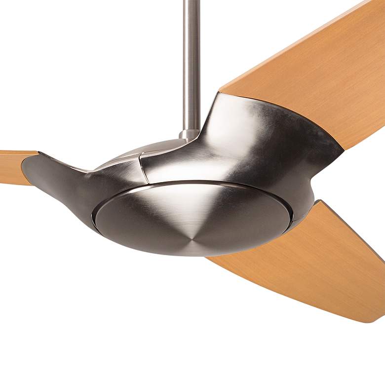 Image 2 56" Modern Fan IC/Air3 DC Nickel and Maple Ceiling Fan with Remote more views