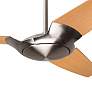 56" Modern Fan IC/Air3 DC Nickel and Maple Ceiling Fan with Remote