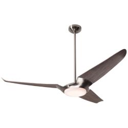 56&quot; Modern Fan IC/Air3 DC Nickel Graywash LED Damp Fan with Remote