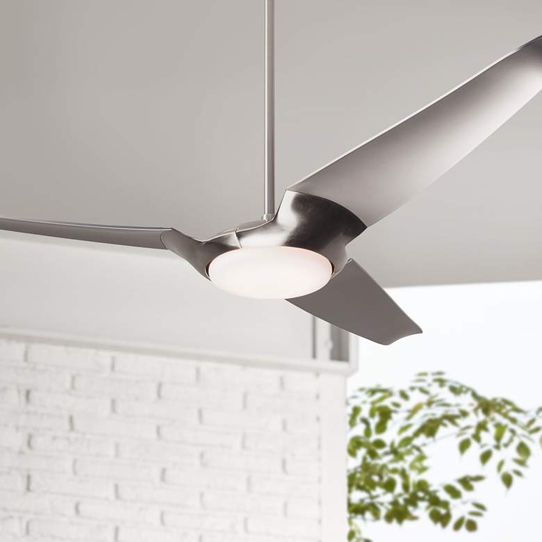 Image 1 56" Modern Fan IC/Air3 DC Nickel LED Modern Ceiling Fan with Remote