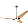 56" Modern Fan IC/Air3 DC Nickel Maple LED Ceiling Fan with Remote