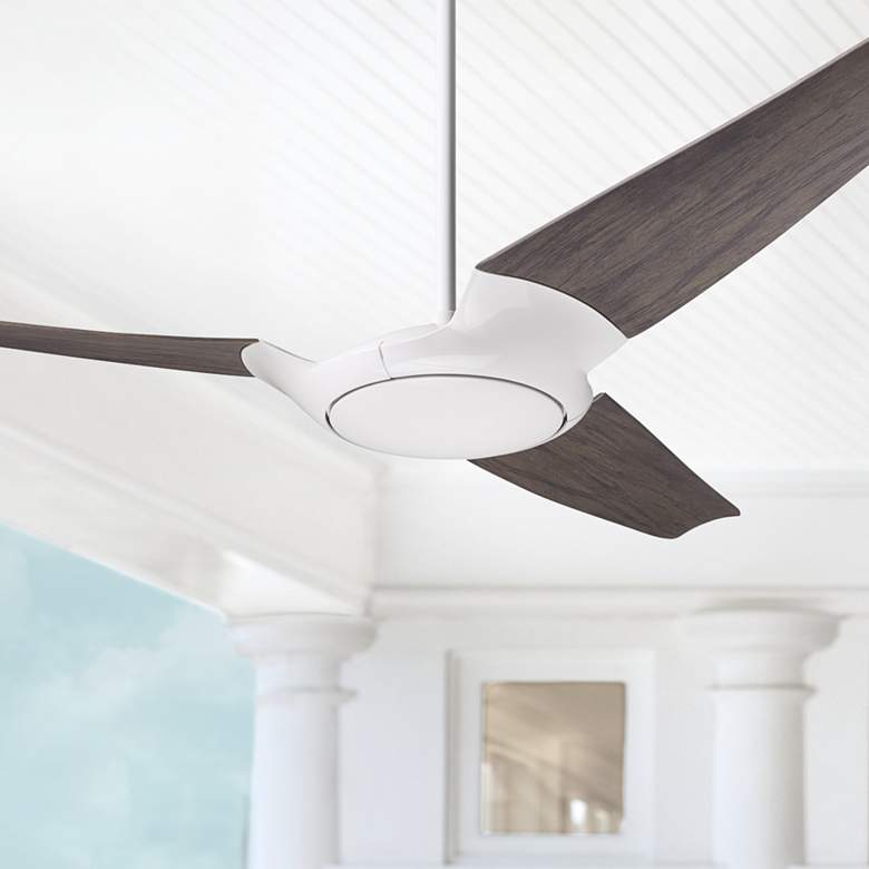 Image 1 56" Modern Fan IC/Air3 DC White and Graywash Ceiling Fan with Remote