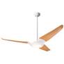 56" Modern Fan IC/Air3 DC White and Maple LED Ceiling Fan with Remote