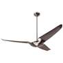 56" Modern Fan IC/Air3 Nickel and Graywash Damp Rated Fan with Remote