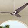 56" Modern Fan IC/Air3 Nickel and Graywash Damp Rated Fan with Remote