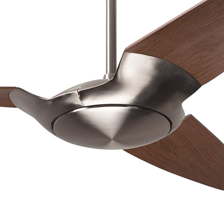 Image 3 56" Modern Fan IC/Air3 Nickel Mahogany Damp Rated DC Fan with Remote more views
