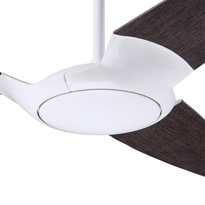 Image 3 56" Modern Fan IC/Air3 White Ebony Damp Rated Ceiling Fan with Remote more views
